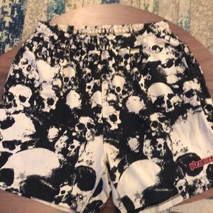 Black and white shorts